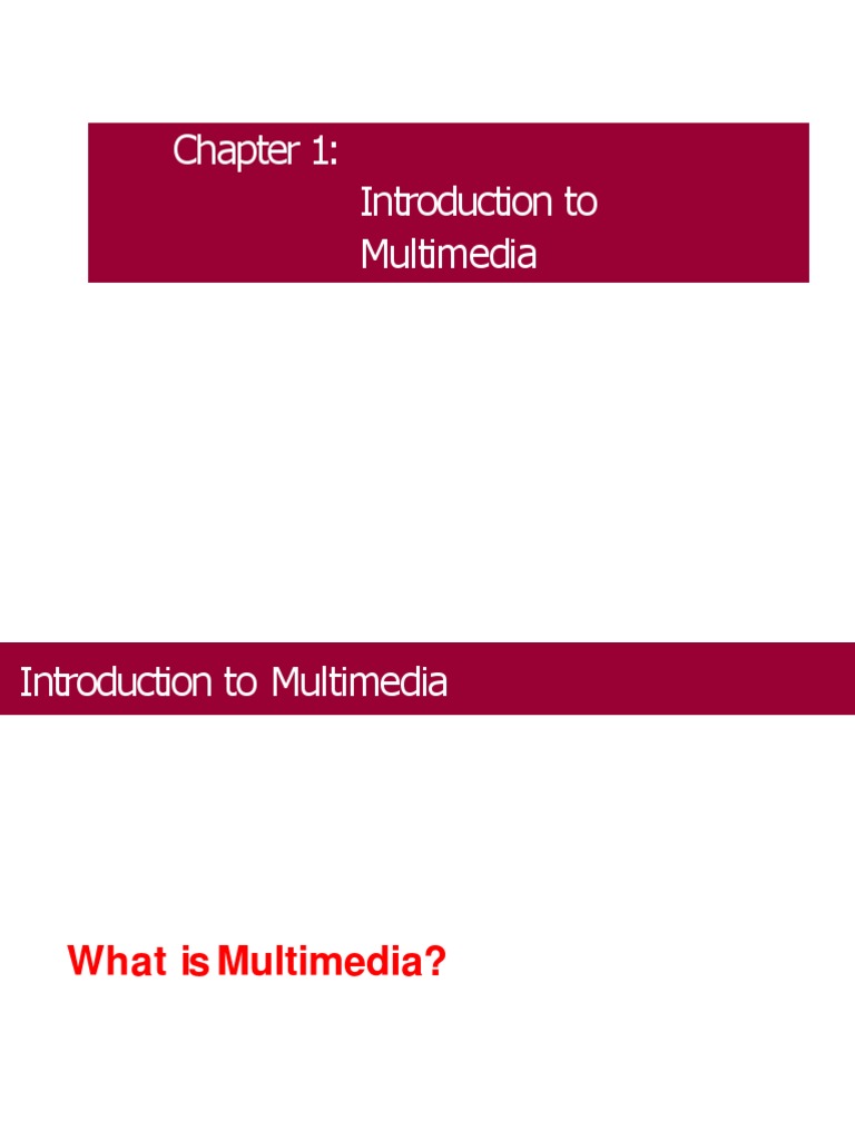 Introduction To Multimedia PDF Multimedia Hypertext