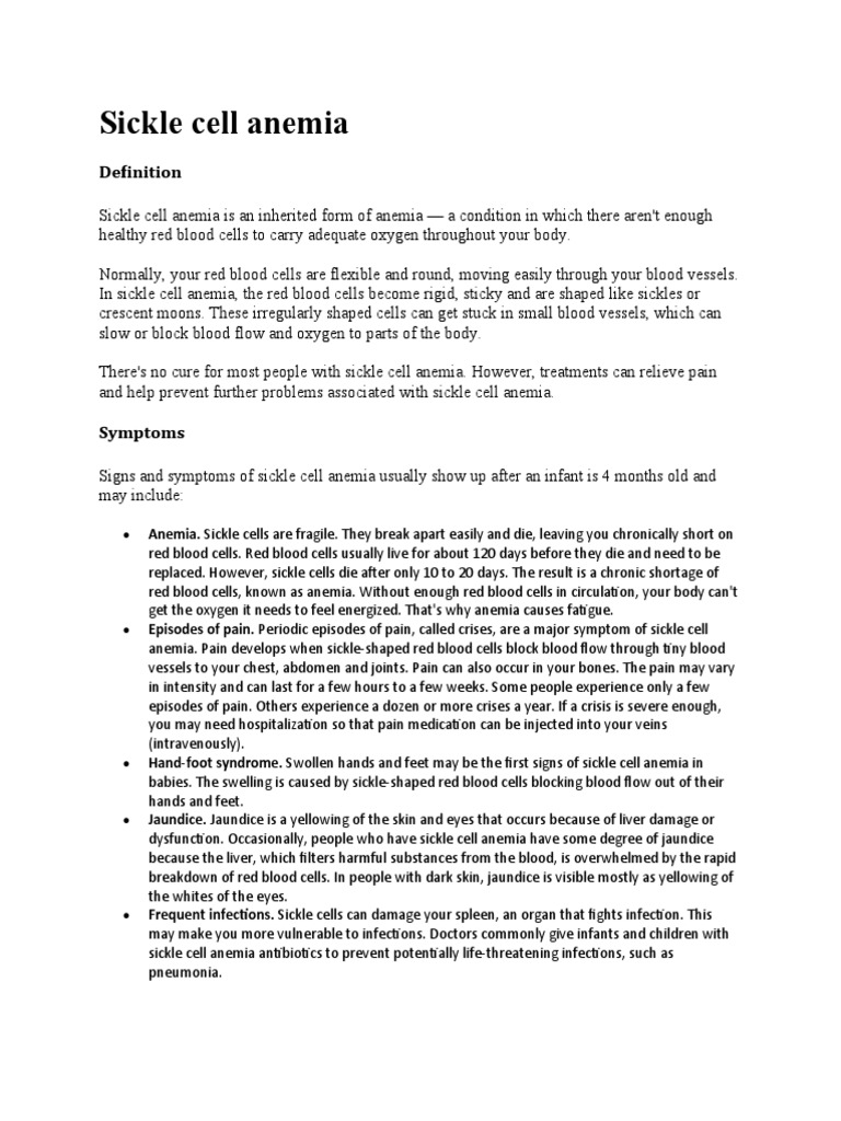 Sickle Cell Anemia Definition | Examples and Forms