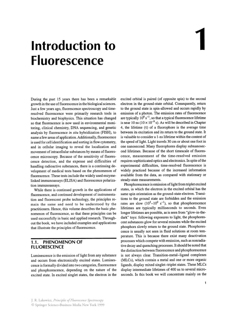 Lakowicz 1999 Download Free PDF Fluorescence Emission Spectrum