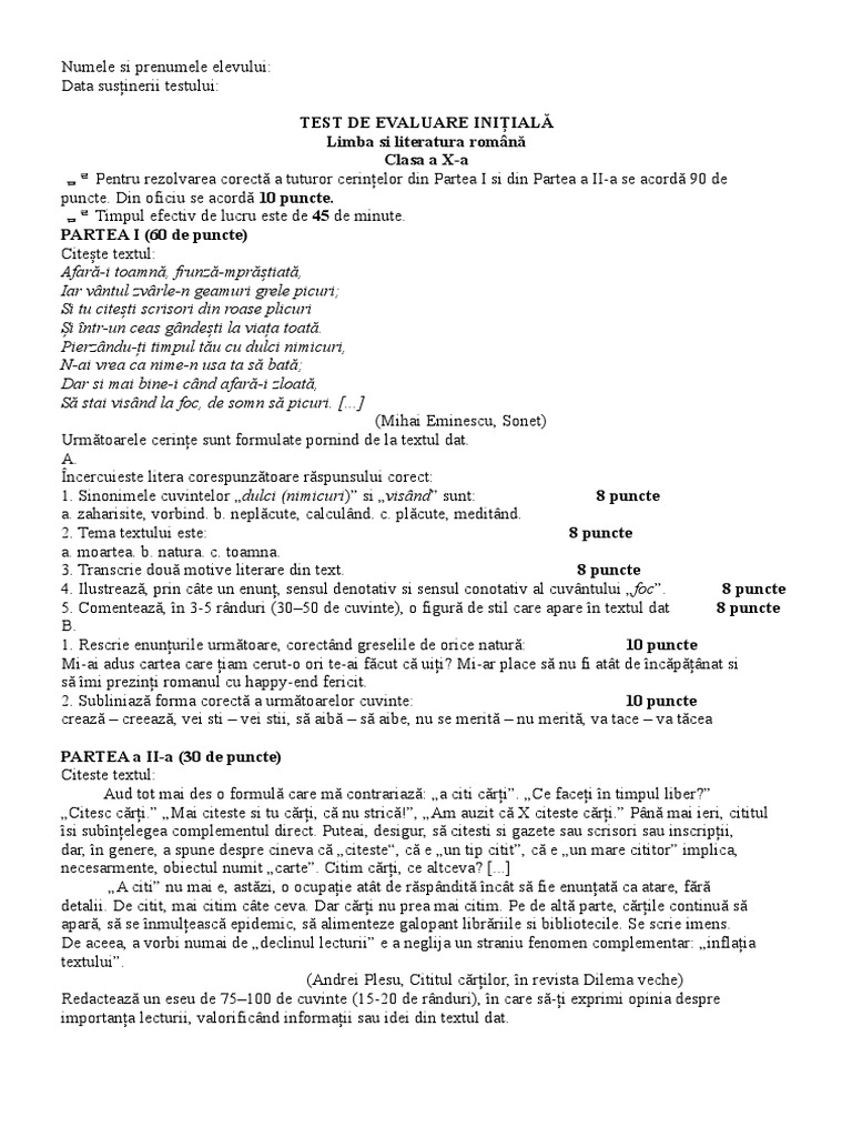 Test Initial A Ixa Si A Xa Cu Matrice | PDF