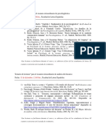 Temario de Lecturas Para Extra de Psicolinguistica y Analisis Del Discurso