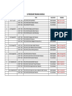 SC Procedure Training Schedule