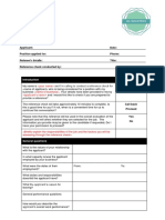 Reference Check - Recruitment and Workforce Planning