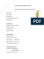 Lista de Exercícios de Avaliação Nutricional - GABARITO