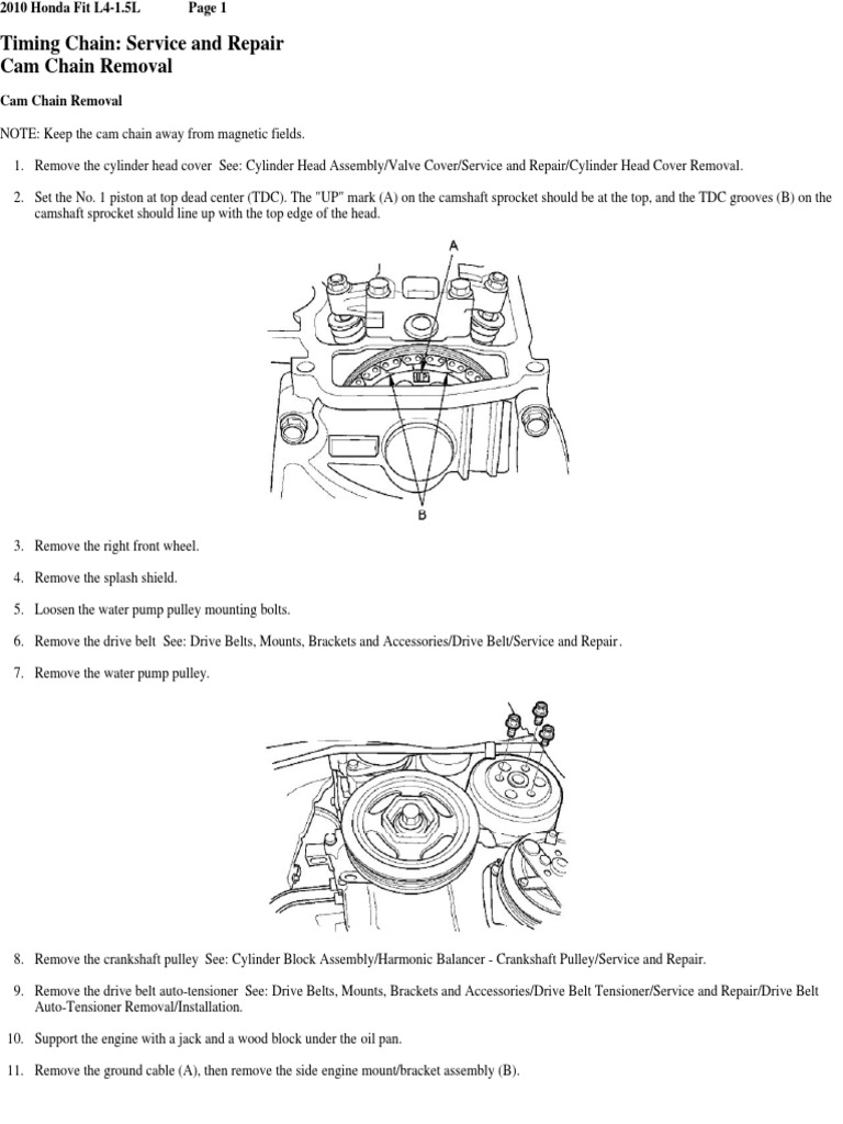 Honda Fit Timing Chain Belt Mechanical Transportation Engineering