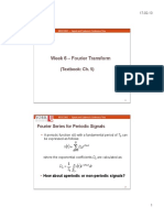 Week 6 - Fourier Transform: (Textbook: Ch. 5)