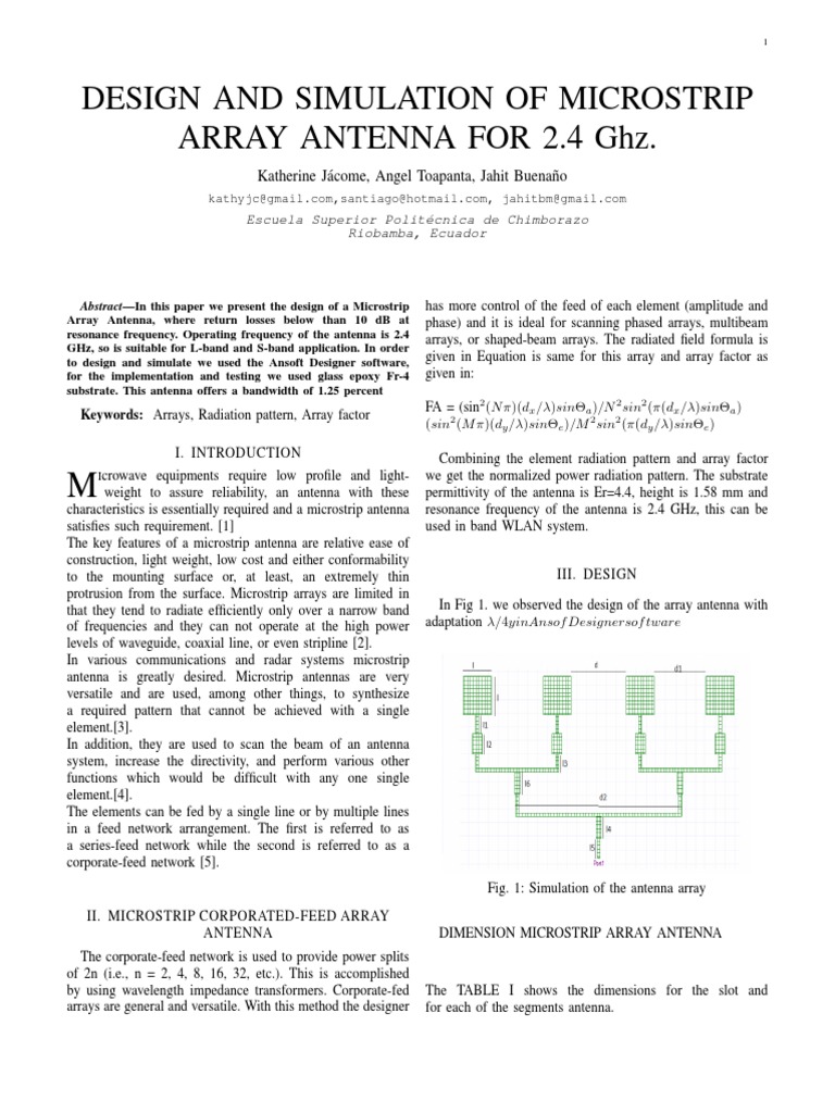 Antena Fractal PDF | PDF | Antenna (Radio) | Radio Technology