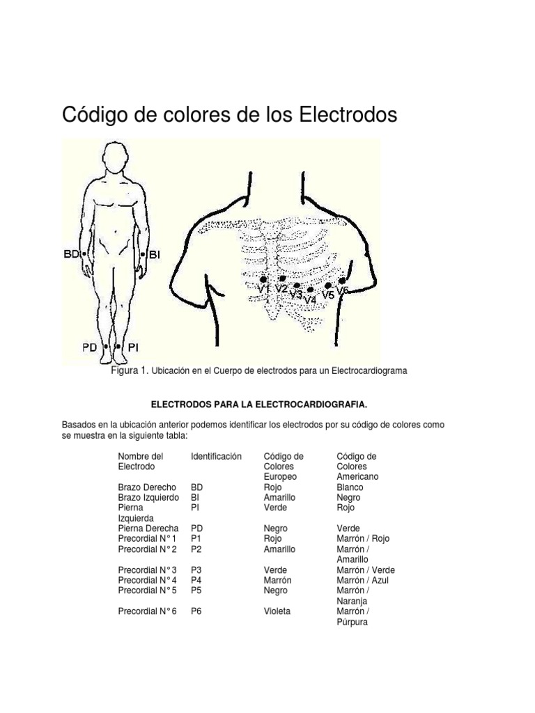 Colores de Electrodos en ECG | PDF