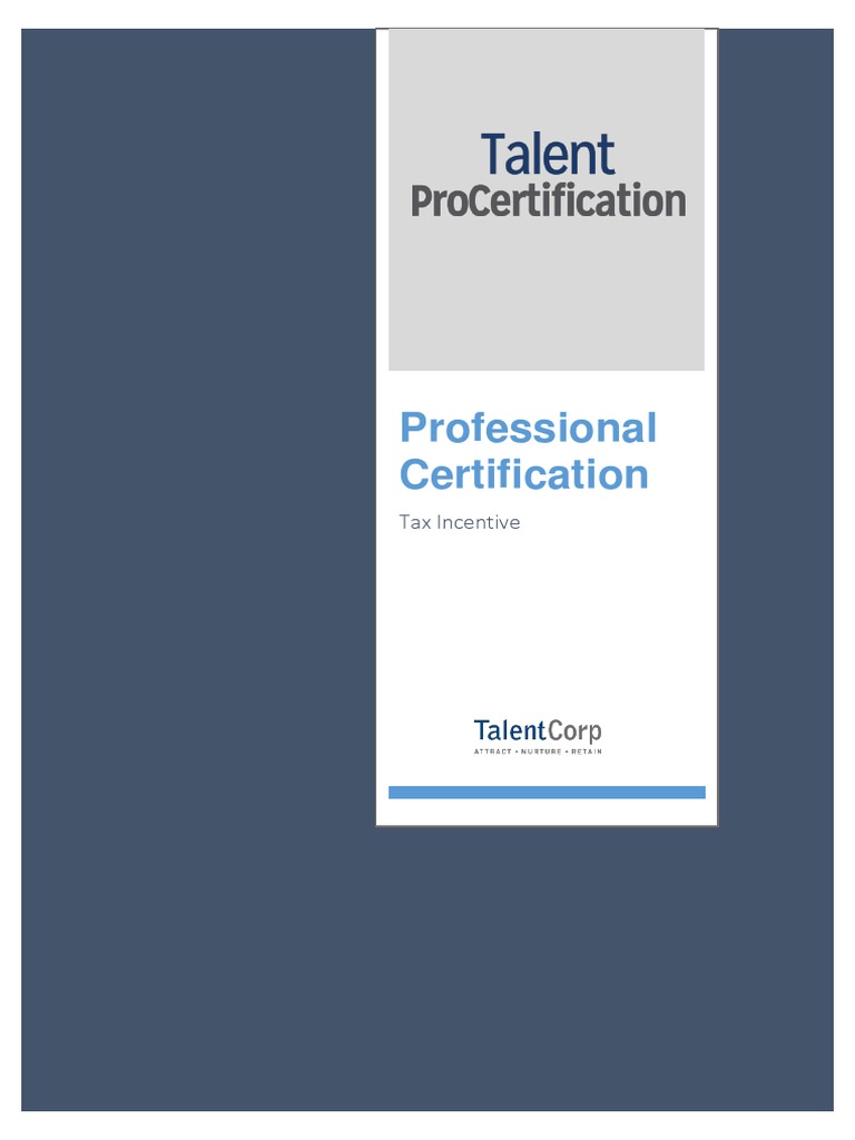 Talent Corp List of Professional Certifications PDF Accountant