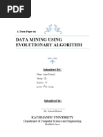 Data Mining Using Evolutionary Algorit Data Mining Using Evolutionary Algorithm HM