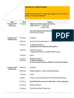 Programme Itinerary For Prof Emeritus DR Suwilai