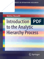 Introduction To The Analytic Hierarchy Process Book - Matteo Brunelli