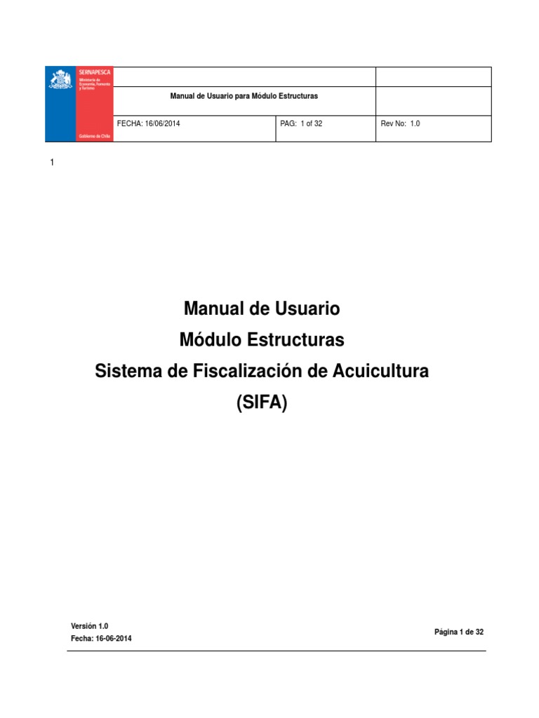 SIFA Manual de Usuario Estructuras | PDF | Usuario (informática) | Software