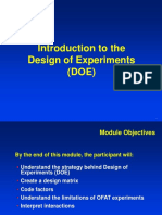 Introduction To The Design of Experiments (DOE)