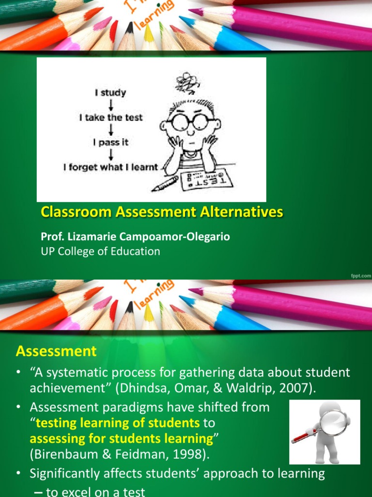 Classroom Assessment Alternatives Explained | PDF | Educational ...