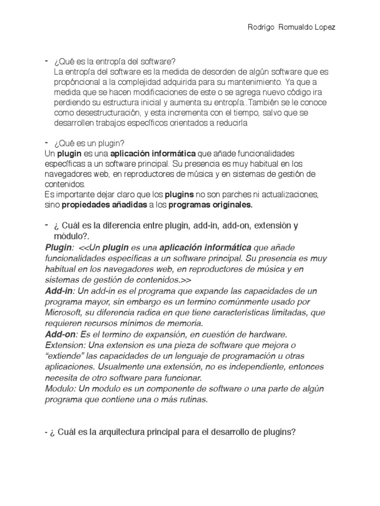 Entropía y Plugins: Guía Completa | PDF | Enchufe (informática) | Software