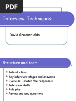 Interview Techniques: David Greenshields