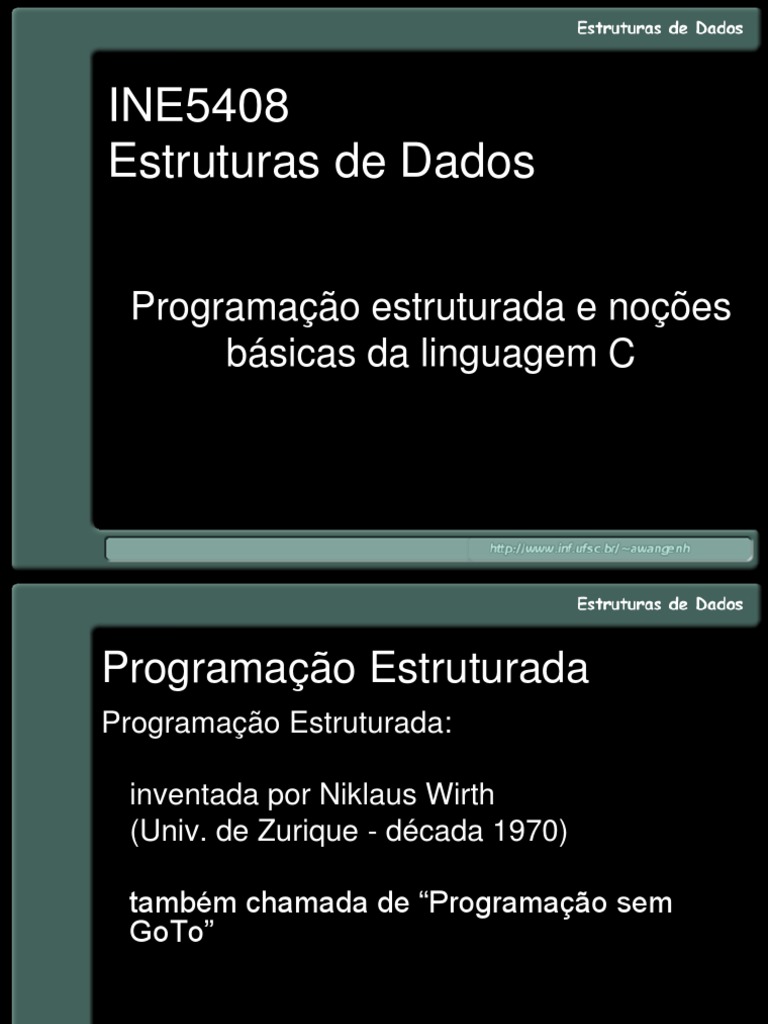 Programação Estruturada em C | PDF | C (linguagem de programação ...