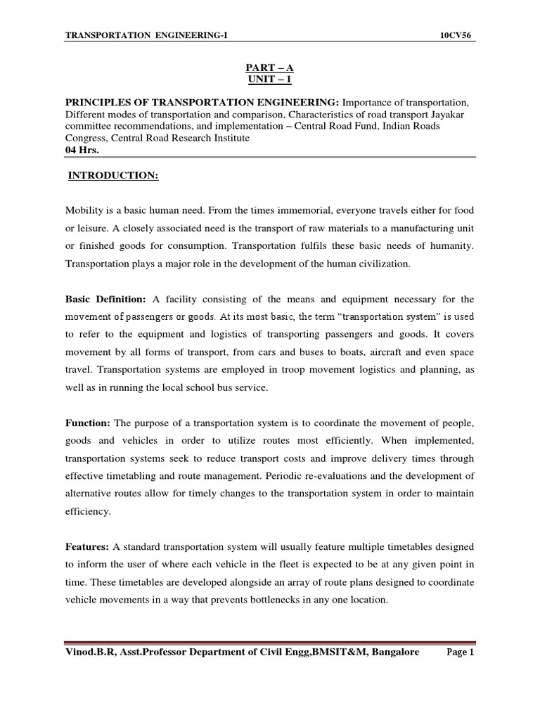 Transportation Engineering Overview | PDF | Rail Transport | Transport