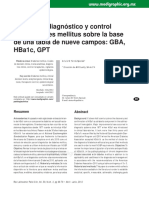 Detección, Diagnóstico Y Control de La Diabetes Mellitus Sobre La Base de Una Tabla de Nueve Campos: Gba, Hba1C, GPT