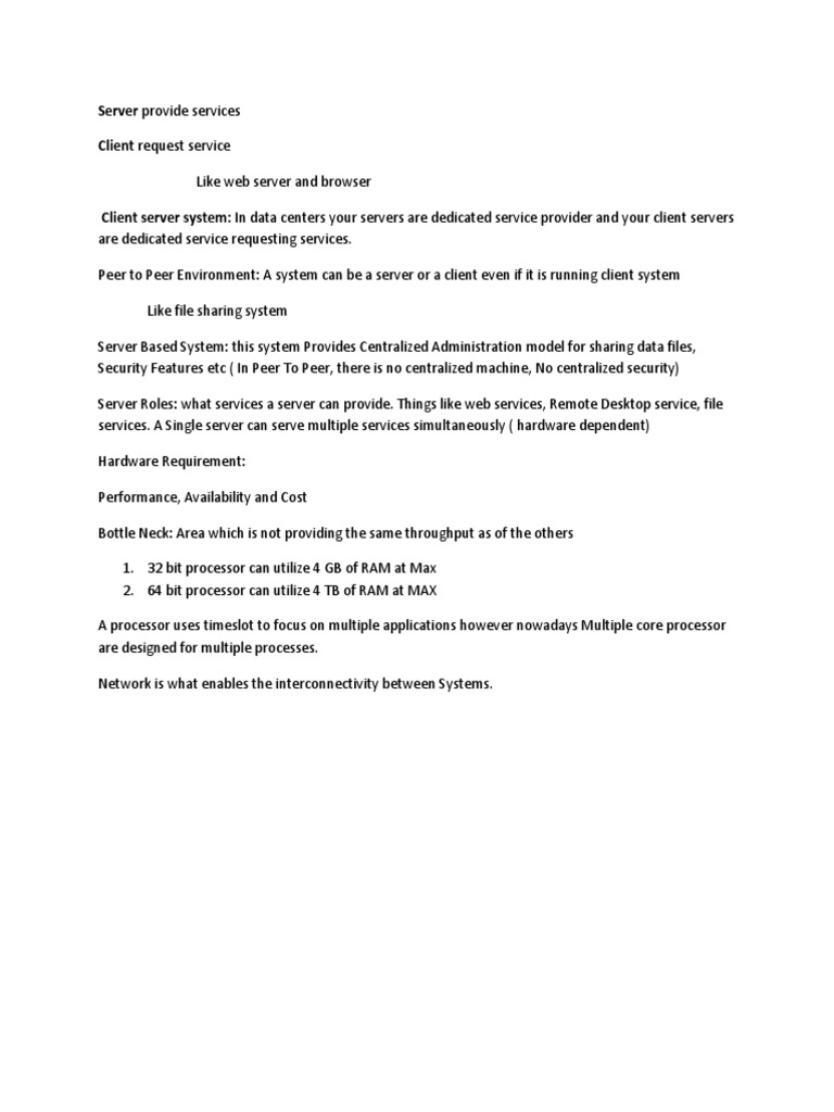 Server Provide Services Client Request Service | PDF | Computers