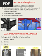 Çeli̇k Yapilarda Bi̇rleşi̇m