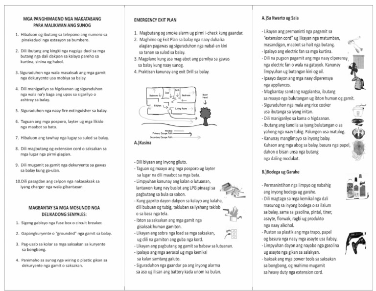 Bisaya Fire Safety Prevention Tips PDF Firefighting Safety