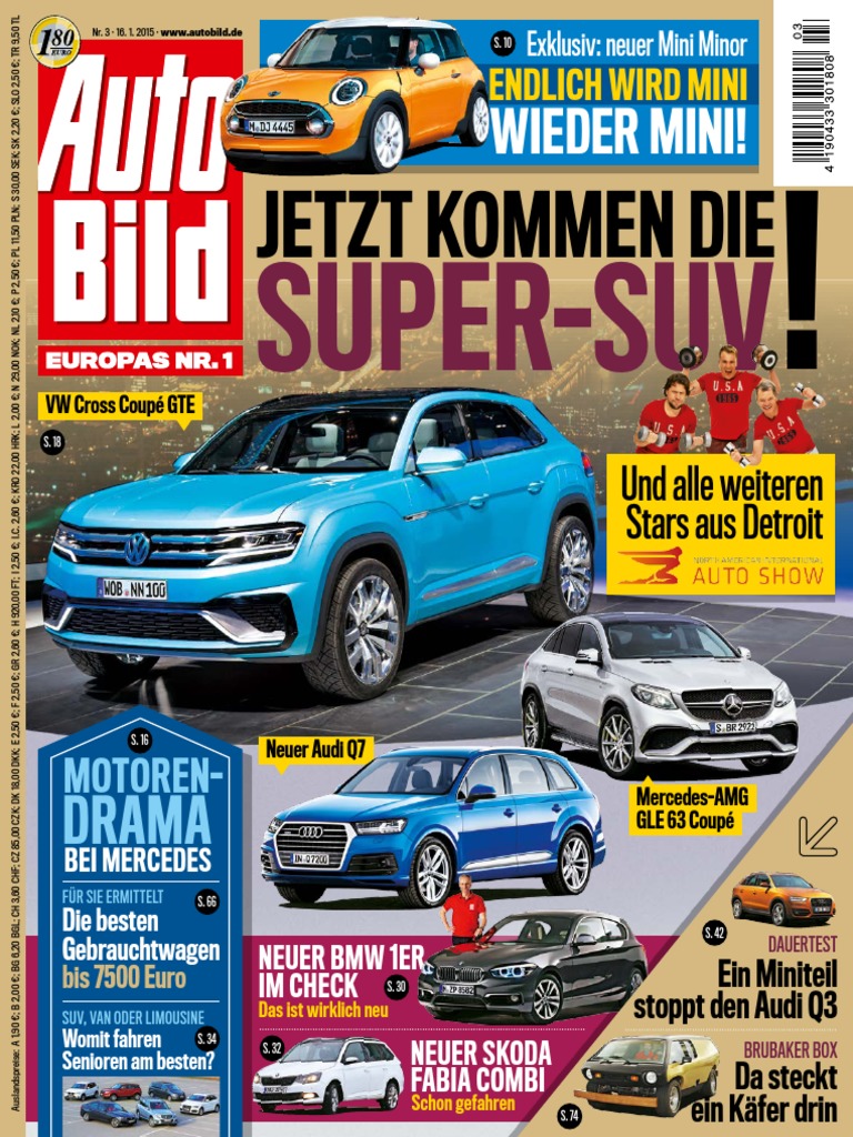 Auto Bild Magazin (HD Version) No 03 Vom 16. Januar 2015 (Club) | PDF