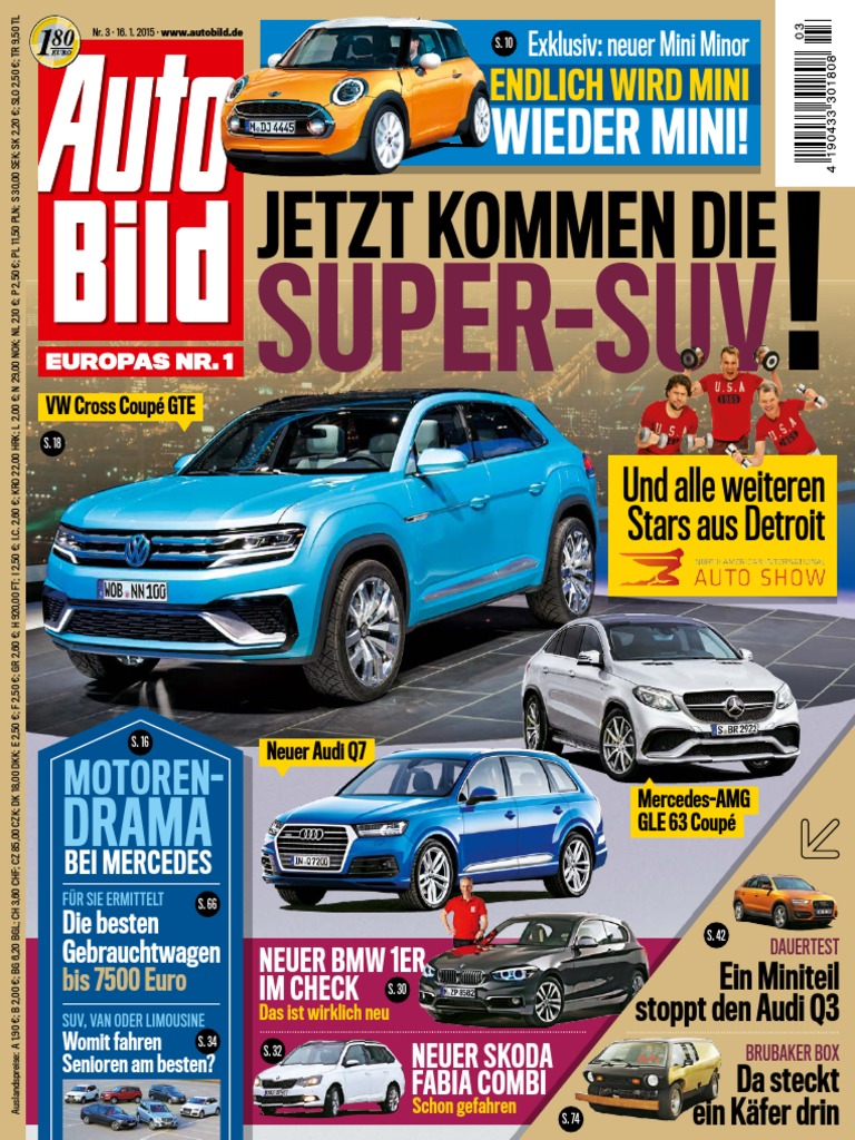 Auto Bild Magazin (HD Version) No 03 Vom 16. Januar 2015 (Club)
