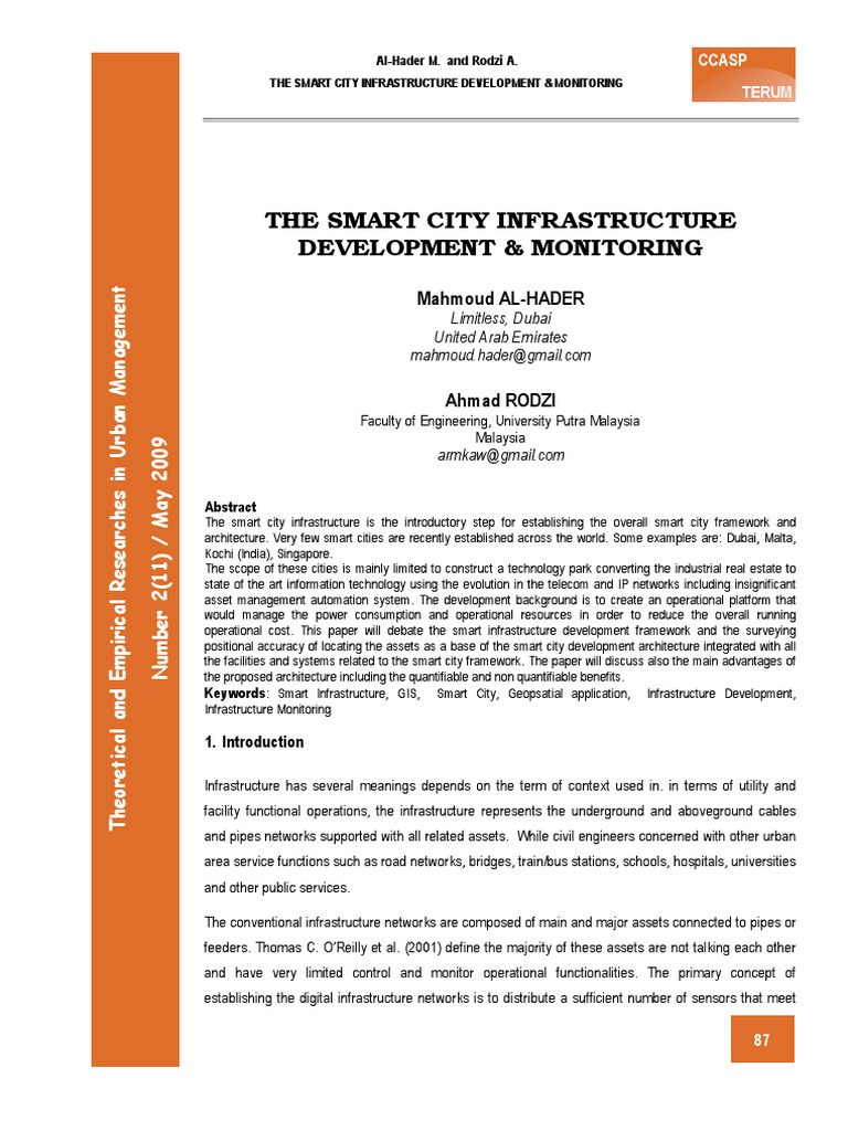 Smart City - Infrastructure PDF | PDF