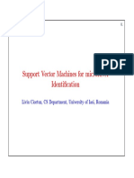 Support Vector Machines For microRNA Identification