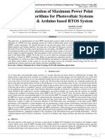 An Implementation of Maximum Power Point Tracking Algorithms For Photovoltaic Systems Using Matlab and Arduino Based RTOS System