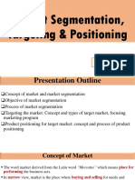 Market Segmentation, Targeting & Positioning: Chapter-4
