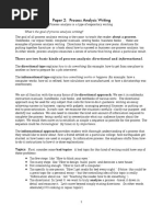 Paper 2: Process Analysis Writing: There Are Two Basic Kinds of Process Analysis: Directional and Informational