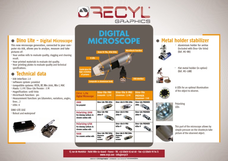 Digital Microscope: Dino Lite - Metal Holder Stabilizer | PDF | Optics ...