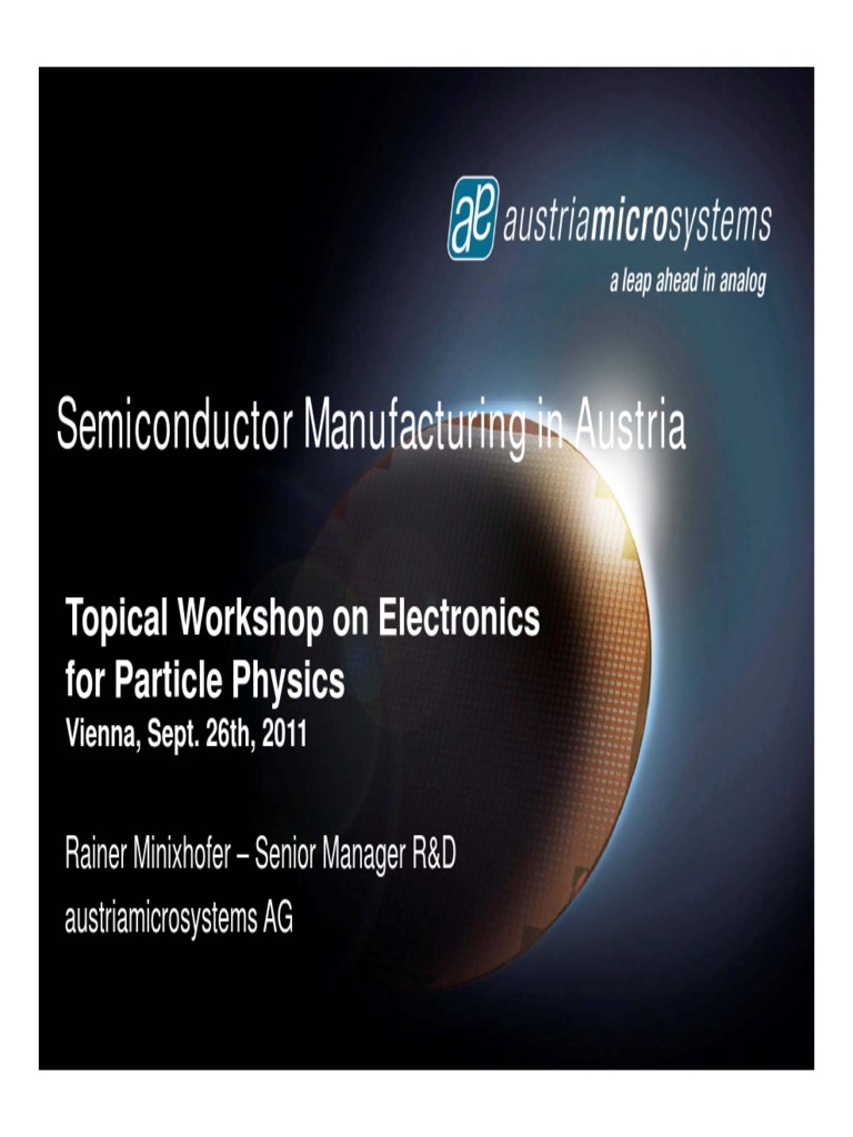 Semiconductor Manufacturing Austriamicrosystems | PDF | Field Effect ...