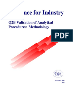 Guidance for Industry Q2B Validation of Analytical Procedures