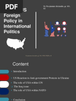 Role of US Foreign Policy in International Politics