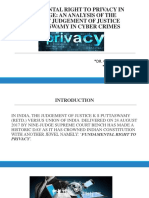 Fundamental Right To Privacy in Digital Age: An Analysis of The Impact of Judgement of Justice K.S.Puttaswamy in Cyber Crimes