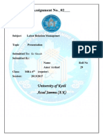 Assignment No. - 02 - : University of Kotli Azad Jammu (A.K)