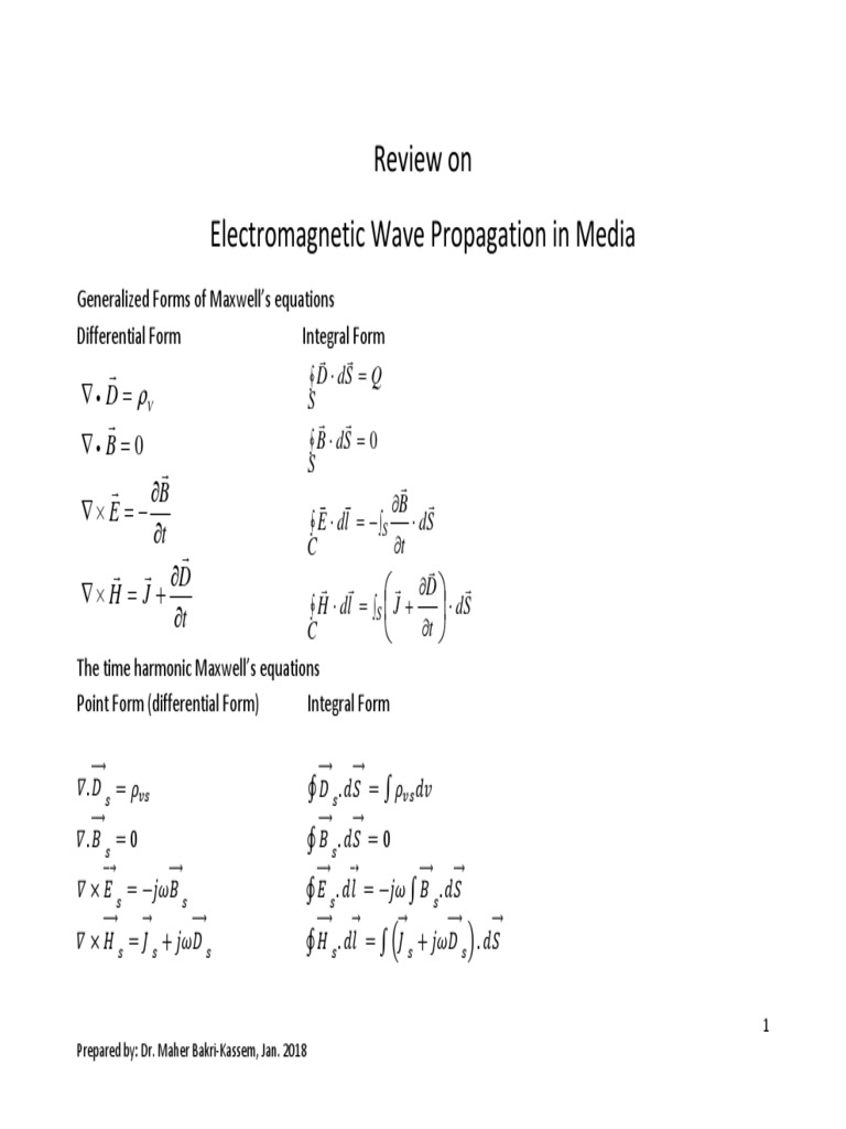 Review On Wave Propagation | PDF | Waves | Permittivity