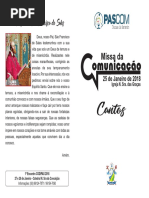 Livro de Canto Musica Da Comu..