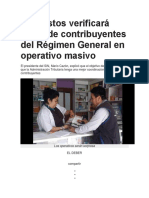 Impuestos Verificará Datos de Contribuyentes Del Régimen General en Operativo Masivo