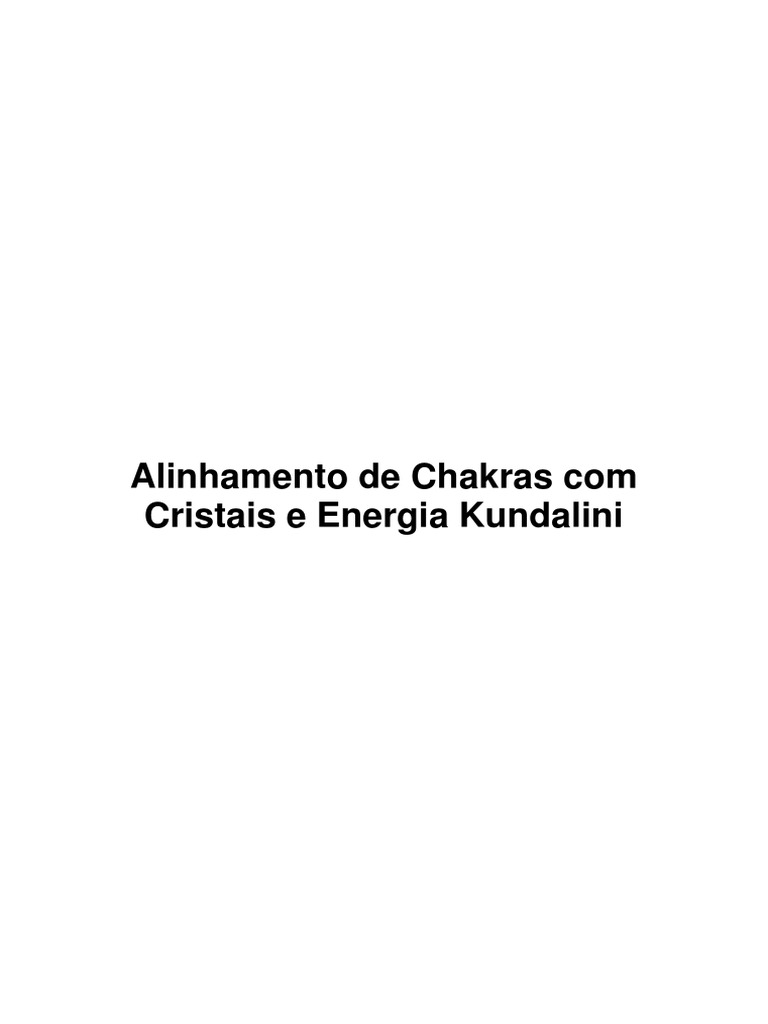Alinhamento de Chakras e Kundalini | PDF | Chacra | Mediunidade