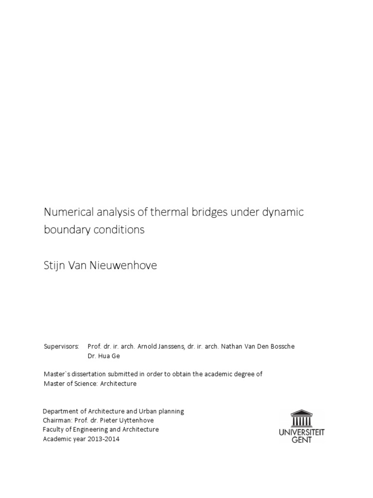 Numerical Analysis of Thermal Bridges Under Dynamic Boundary Conditions ...