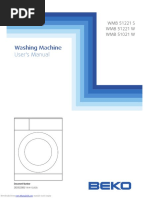 Washing Machine: User's Manual