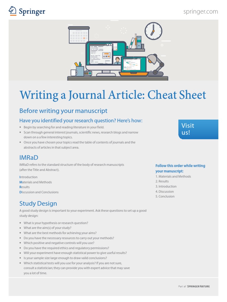 Writing A Journal Article Cheat Sheet | PDF | Abstract (Summary) | Citation