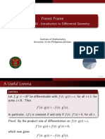 Frenet Frame: Mathematics 146 - Introduction To Differential Geometry