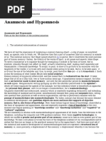 Anamnesis and Hypomnesis