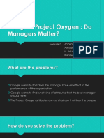 Google's Project Oxygen: Do Managers Matter